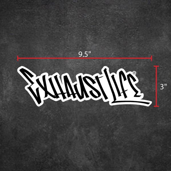 Black Letters White Outline